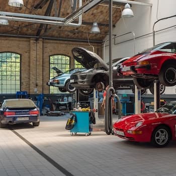With the stewards in the workshop